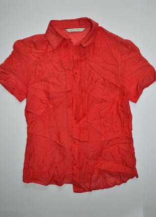 Красная блуза рубашка zara