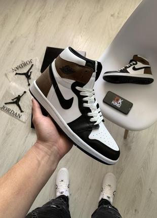 Шкіряні, круті, чоловічі кросівки nike air jordan retro 1