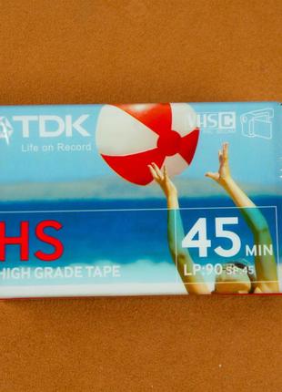 Видеокассета новая TDK HS-45 Compact VHS SX VHS C