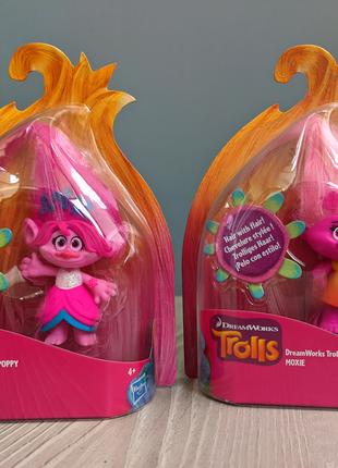 Тролли Принцесса Розочка Trolls Poppy and Moxie. Hasbro. Новые.