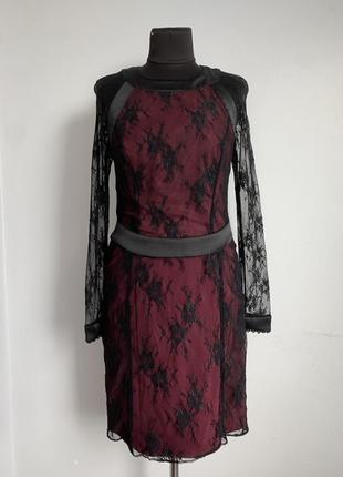 Готичное платье ажурное с вырезом на спине