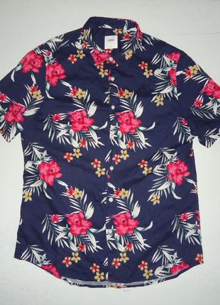 Рубашка  гавайская burton london гавайка (l)