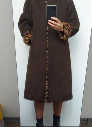 Jobis collection роскошное винтажное пальто с норковой подкладкой