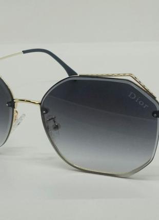Christian dior очки женские солнцезащитные темно серый градиент