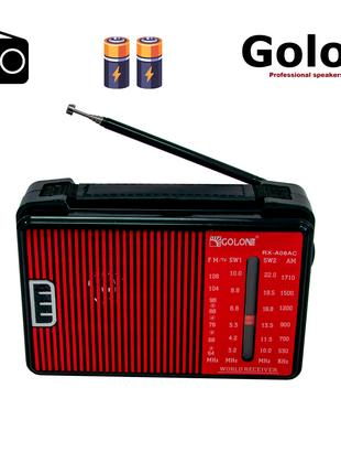 Радіоприймач Golon RX A08 Червоний, радіо на батарейках, FM-AM...