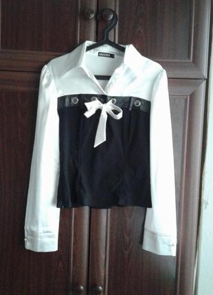 Комбинированный черно-белый корсетный топ корсетная блузка art...