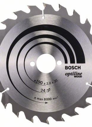 Пильный диск Bosch Optiline Wood 190 x 30 x 2,0 mm, 24 [260864118