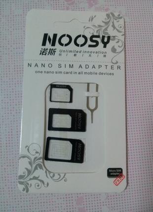 Перехідник сім карт, Nano SIM Adapter, nano, micro SIM Noosy