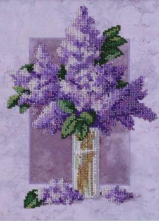 Набор для вышивки бисером "Сирень" цветы декор букет сад ваза ...