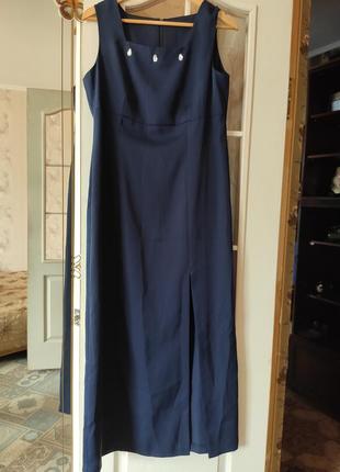 Сукня синє довге брючное 46 розмір