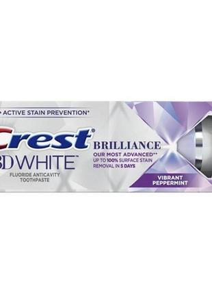 Отбеливающая зубная паста crest 3d white brilliance