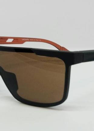 Lacoste стильные мужские солнцезащитные очки коричневый мат