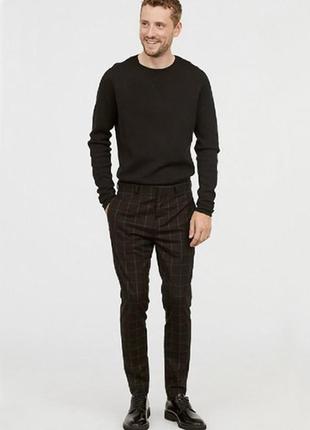 Костюмные брюки skinny fit h&m 0673776005