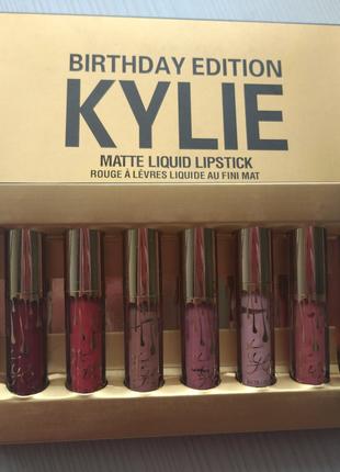 Набор жидких матовых помад Kylie Jenner Birthday Edition 6 оттенк