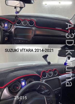 Накидка на панель приборов Suzuki Vitara IV 2014 +, Чехол/наки...