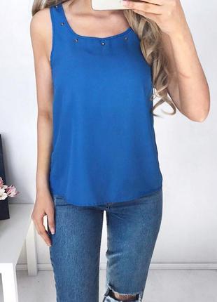 Очень красивая и стильная брендовая блузка синего цвета 20.