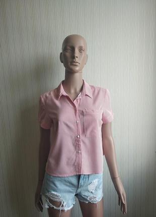 Женская укороченная рубашка bershka размер  xs.