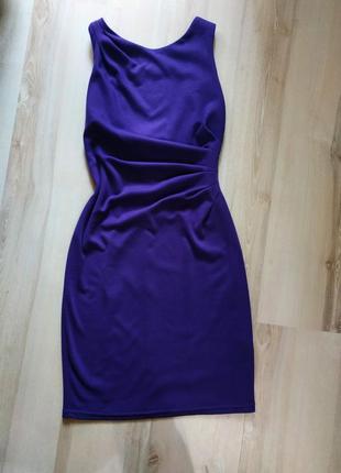 Жіноче фіолетове плаття з відкритою спиною new look