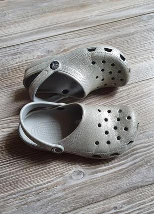 Крокси сабо сріблясті crocs ор-л с12-13р 30-31р