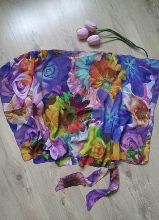 Потрясающая блуза с крылышками/блузон блузка вискозная в цветы...