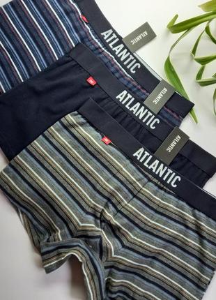 Набор хлопковых трусиков-шорт для мужчин atlantic 3mh 020 атла...