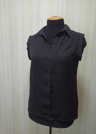Черная рубашка. черная блузка шифон. блузка. рубашка шифоновая