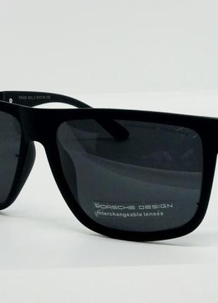 Porsche design очки мужские солнцезащитные чёрные в мате поляр...