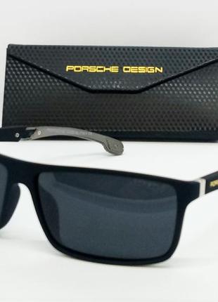 Porsche design стильные мужские солнцезащитные очки черный мат...