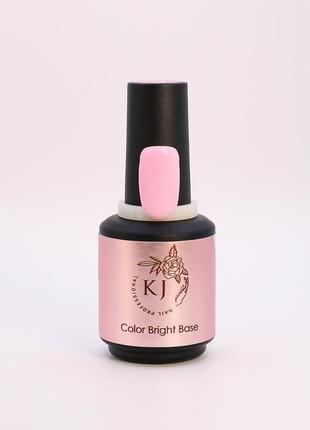 Цветная база для ногтей тм "kj" | 15 мл, розовая