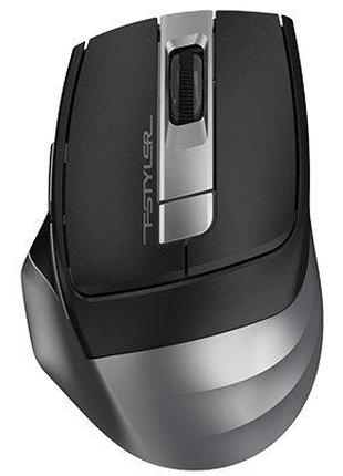 Миша бездротова A4Tech Fstyler FG35 (Grey), USB, колір чорний+...