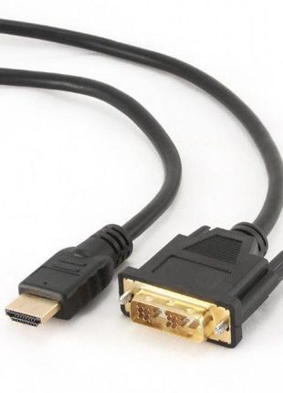 Кабель HDMI-DVI Cablexpert CC-HDMI-DVI-6, позолочені коннектор...