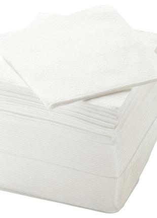 Серветка ikea паперова біла щільна 30x30 см набір 150 шт