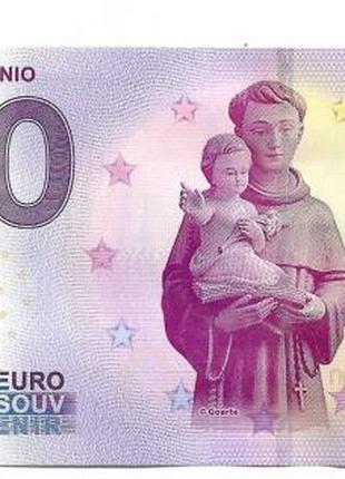 0 євро Santo Antonio з вод. знаком, голограмою, зах. стрічко і УФ