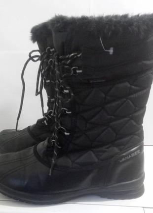 Черные зимние сапоги  высокие ботинки на шнуровке wanabee