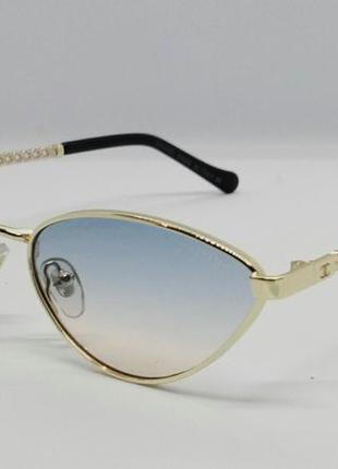 Chanel стильні вузькі лисички жіночі сонцезахисні окуляри беже...