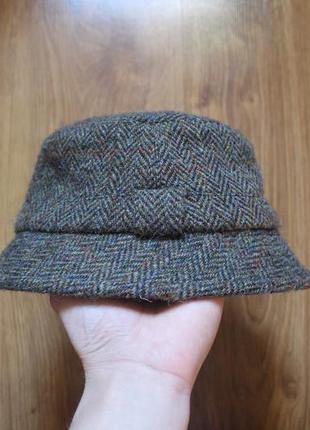 Унисекс шерстяная твидовая шляпа grouse harris tweed