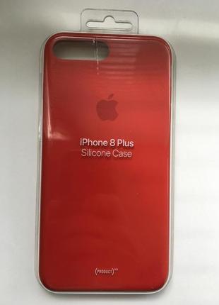 Оригинальный чехол на Iphone 8 Plus Silicone Case RED
