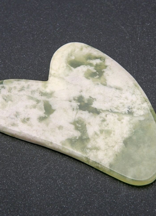 Массажер-скребок ГуаШа из натурального камня Оникс 5,5х8см