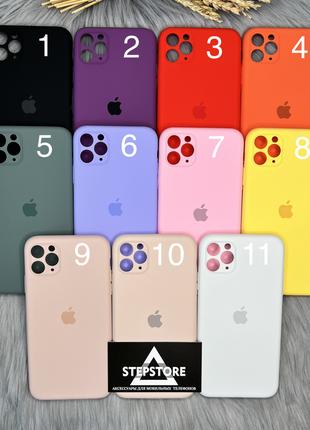 Чехол Silicone case для iPhone 11 pro max с закрытая камера за...