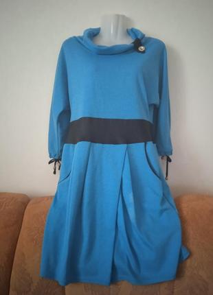 Платье голубое / 48 размер