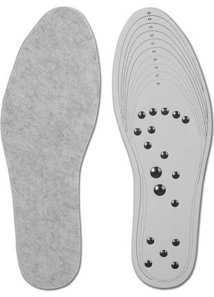 Стельки массажные с магнитами для обуви экокожа (р.36-45)
