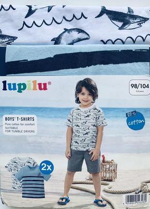 Модные хлопковые футболки для мальчиков бренда lupilu