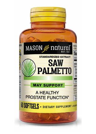 Со Пальметто экстракт, Здоровье Простаты, Saw Palmetto, Mason ...