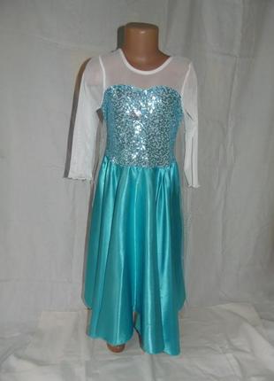 Карнавальное платье эльзы,холодное сердце на 8-9 лет