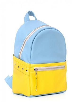 Рюкзак жовто-блакитний україна шкіра еко