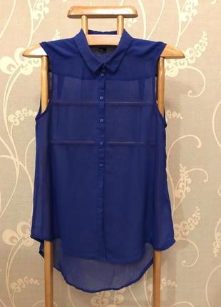 Очень красивая и стильная брендовая блузка синего цвета 20.