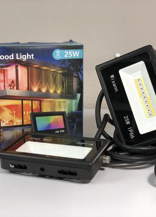SMART Світлодіодний прожектор з управлінням додатком 25Вт RGB