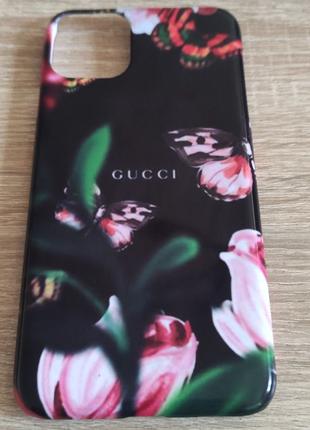 Гладкий пластиковый чехол Gucci для Apple iPhone 11 Pro Max