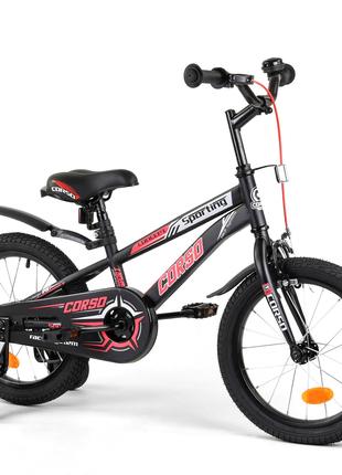 Велосипед «Corso 16", черно-красный». Производитель - Corso (1...