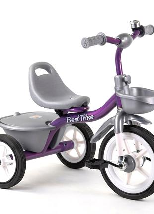 Детский велосипед «Best Trike, серо-фиолетовый». Производитель...
